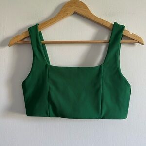 Wilo the Label Green Cropped Tank Top size Small EUC